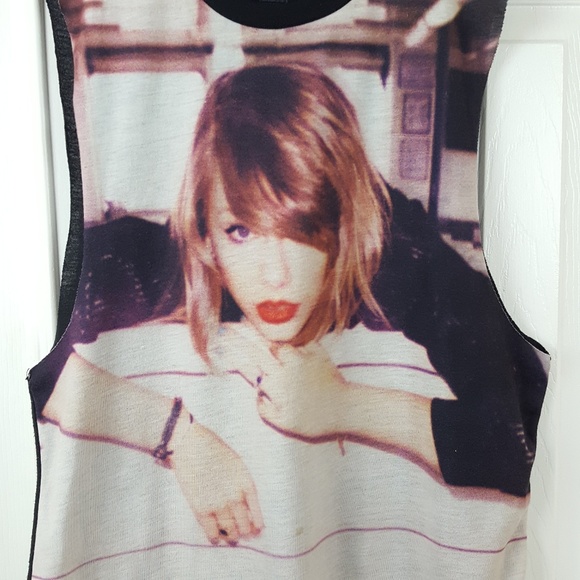 Taylor Swift Graphic 2014 Black Tank Top Small - Picture 5 of 7